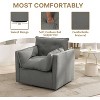 Oversized Swivel Accent Chair, 360-Degree Rotation Comfortable Seating, Single Bedroom Sofa Chair High Back, Wide Seat - 3 of 4