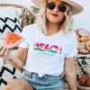 Simply Sage Market Women's Beach Vibes Colorful Palm Trees Short Sleeve Graphic Tee - 2 of 3