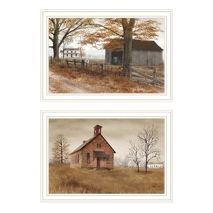 2Piece Vignette Back to School, Old Country Road White Framed Wall Art for Living Room,Wall Art Print for Home Decor by Billy Jacobs - 1 of 4