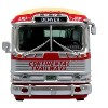 1959 GM PD4104 Motorcoach Bus "Continental Trailways" Silver & Cream with Red Stripes 1/87 (HO) Diecast Model by Iconic Replicas - 2 of 4