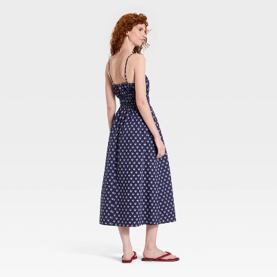 Женские свитеры Universal Thread Women's Maxi Pullover Sundress - Universal Thread™ Navy Blue Floral S — фото 2