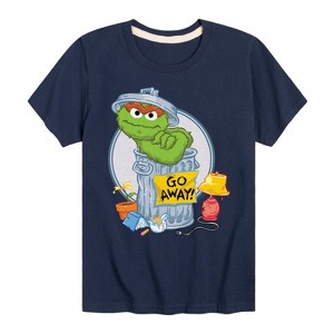 Boys' - Sesame Street - Oscar Go Away Short Sleeve Graphic T-Shirt - 1 of 4