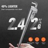 VEVOR Pipe Wrench, 24" Aluminum Straight Pipe Wrench, Adjustable Plumbing Wrench, with High Strength Jaw and Ergonomic Handle, Easy to Carry, Silver - 3 of 4