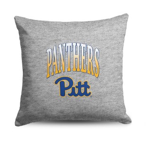 NCAA Pitt Panthers 16" Heather Gray Sweatshirt Pillow - 1 of 4