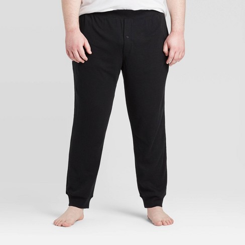 Men's Big & Tall Thermal Knit Jogger Pajama Pants - Goodfellow & Co™ Black  5xlt : Target
