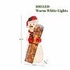 LuxenHome 3.5Ft Let-It-Snow Snowman Outdoor Holiday Decoration with Lights White, Red, Green, Black - 2 of 4