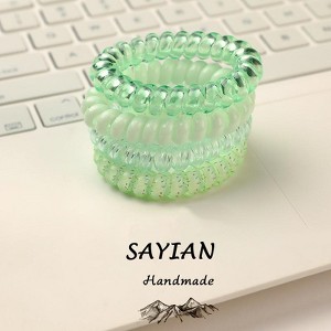 4 pcs Flower pattern Phone Circle Coil Hair Ties, Mixed color Hair circle, and Cute Hair Accessories - Perfect for Girls and Women - 1 of 3