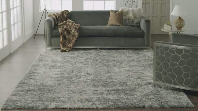 Nourison Luxurious Shag Abstract Plush Area Rug, 2 of 10, play video