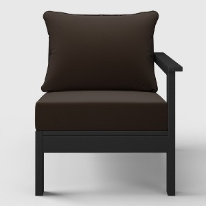 WestinTrends  Avalon Outdoor Patio HDPE Right Arm Facing Sectional Corner Club Chair with Patio Cushions - 1 of 4
