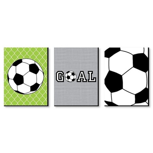 Big Dot of Happiness Goaaal - Soccer - Sports Themed Wall Art and Kids Room Decorations - Gift Ideas - 7.5 x 10 inches - Set of 3 Prints - image 1 of 4