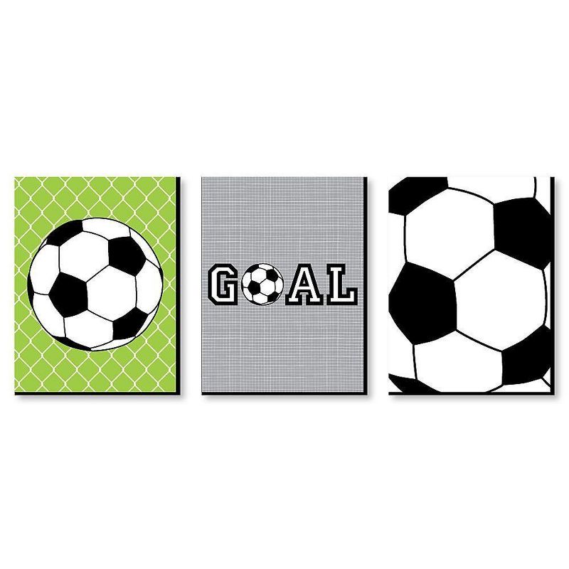 Big Dot of Happiness Goaaal - Soccer - Sports Themed Wall Art and Kids Room Decorations - Gift Ideas - 7.5 x 10 inches - Set of 3 Prints, 1 of 8