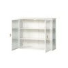 NicBex Sideboard Buffet Cabinet Modern Style Storage Cabinet with 2 Glass Doors Wall Cabinet with 3-tier Storage Kitchen Pantry for Dining Room - 4 of 4