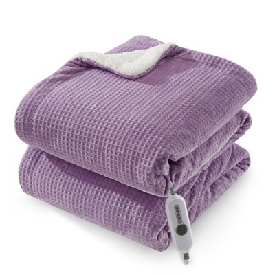 Electric Blanket, Soft Tufted Wool, ETL Certified, Multiple Temperature Settings, Timer Function, Fast Heating, Machine Washable