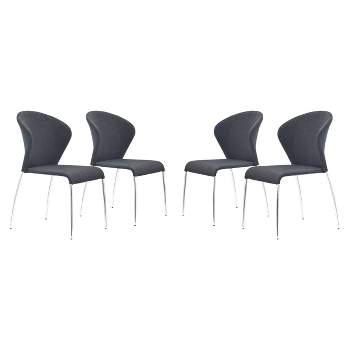 Set of 4 Oneida Dining Chairs Graphite - ZM Home