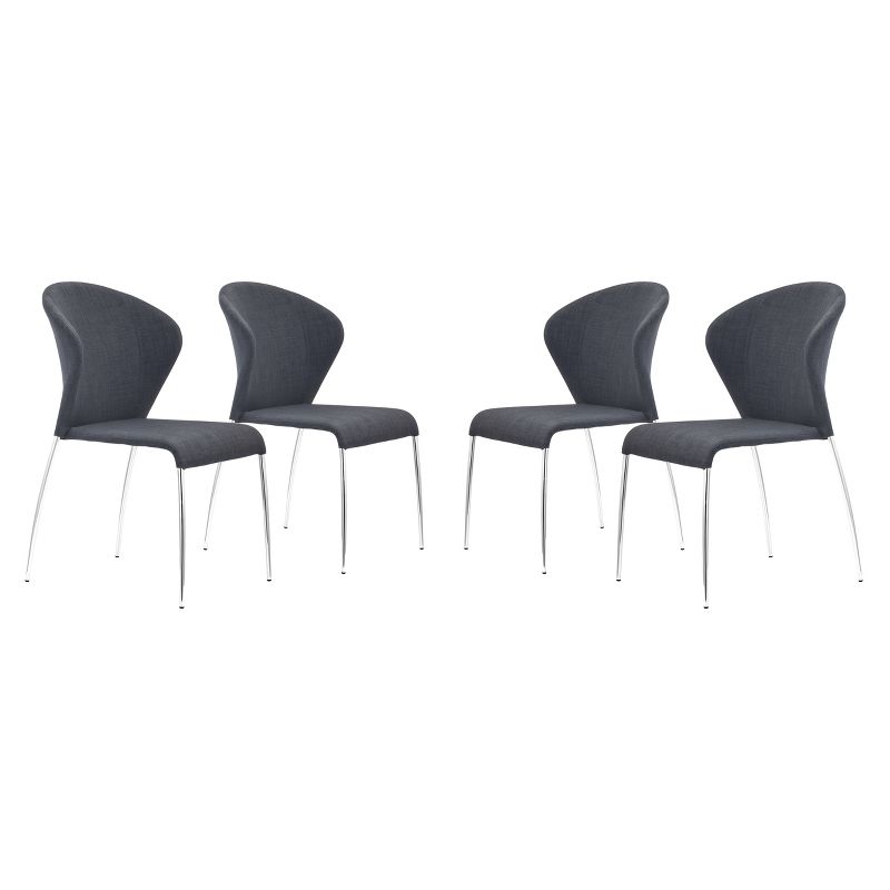 Set of 4 Oneida Dining Chairs Graphite - ZM Home, 1 of 11