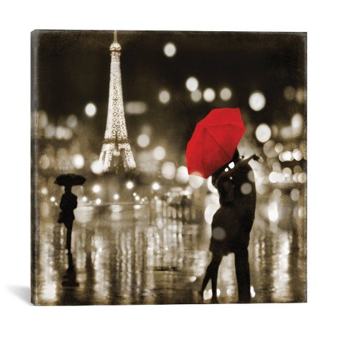 26 X 26 A Paris Kiss By Kate Carrigan Canvas Print Icanvas