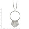 Chisel Stainless Steel Polished Circle with Bars Pendant on a 22" Ball Chain Necklace - 2 of 2