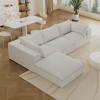 Dronkon Indoor 4-Piece Deluxe Cloud Sofa with Ottoman, No Assmebly Deep Seat Couches - 2 of 4