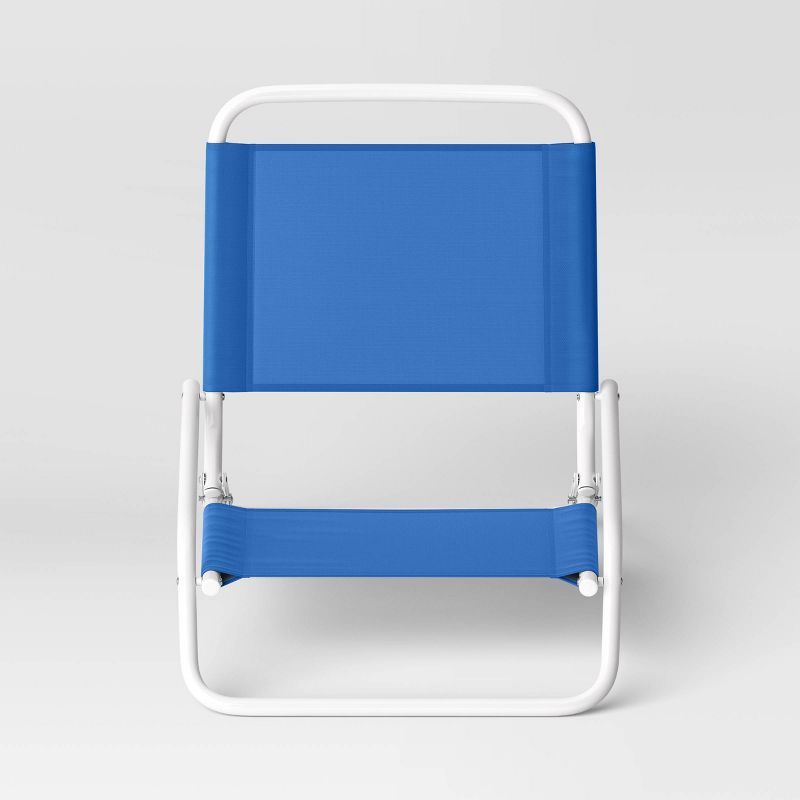 Recycled Fabric Outdoor Portable Beach Chair Blue - Sun Squad&#8482;, 2 of 5