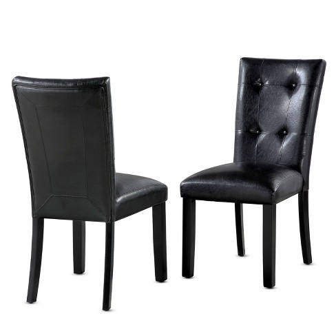 Upholstered Dining Chair Black, Black And Silver Dining Chairs Set Of 4