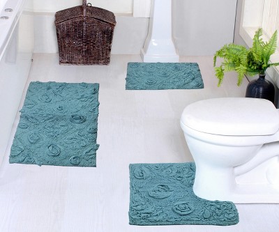 Modesto Collection Cotton Tufted Set of 3 Bath Rug Set - Home Weavers