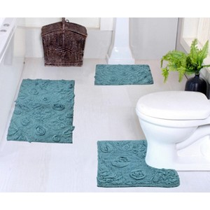 Modesto Collection Cotton Tufted Set of 3 Bath Rug Set - Home Weavers - 1 of 4