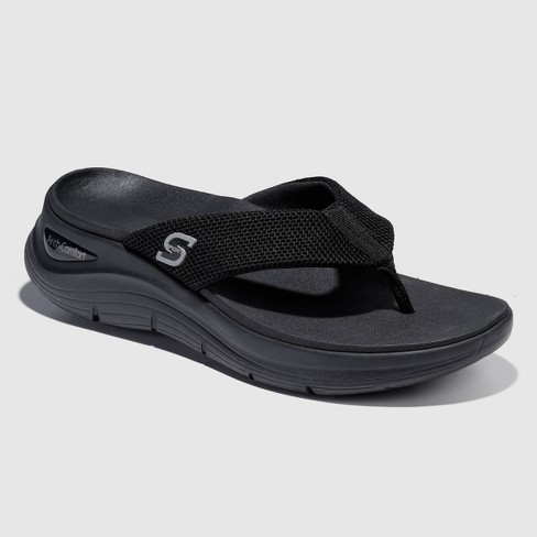 Sport By Skechers Men's Slone Flip Sandals - Black : Target