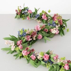 Sullivans Artificial 72" Mixed Spring Florals Garland, Pink - 1 of 4