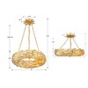 Crystorama Lighting Broche 6 - Light Semi-Flush Mount in  Antique Gold - 4 of 4