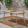 Christopher Knight Home Leeds Outdoor Aluminum and Faux Wood Dining Table with Splayed Leg - 2 of 4