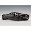 2017 Ford GT Shadow Black with Orange Stripes 1/18 Model Car by Autoart - 4 of 4