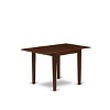 East West Furniture 3-Piece Kitchen Table Set- 2 Dining Chair with - Dropleafs Kitchen Dining Table - Mahogany Finish - 3 of 4