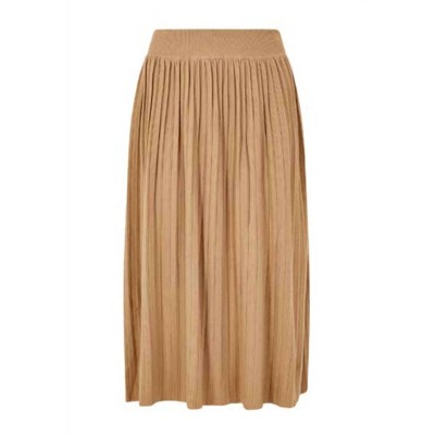 Women's Wo's Harper Pleated Knit Skirt - APRICOT