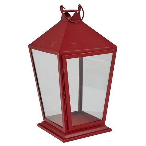 Wooden Led Lantern With Copper Roof And Battery Operated Candle Brown -  Lumabase : Target