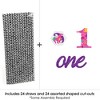Big Dot of Happiness 1st Birthday Roar Dinosaur Girl - Paper Straw Decor - ONEasaurus Dino First Birthday Party Striped Decorative Straws - Set of 24 - 3 of 4
