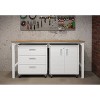 Manhattan Comfort Fortress 3pc Mobile Space Saving Garage Cabinet and Worktable Set 3.0 White - 2 of 4