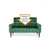 Velvet Loveseat Sofa , Christopher Knight Home Velvet Couch,  Mid Century Modern Craftsmanship Loveseat Sofa  , Chesterfield Sofa - 3 of 4