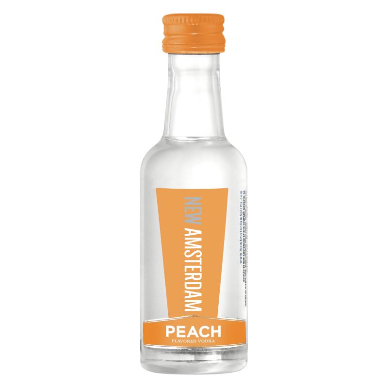 New Amsterdam Peach Flavored Vodka - 50ml Bottle, 1 of 2