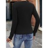 Coolmee Women's Long Sleeve Blouses Dressy Casual Elegant Wrap Tops V Neck Work Shirts Fall Business Outfits - 2 of 3