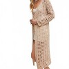 Women's Open Knit Long Line Duster Cardigan - BluIvy - 3 of 4
