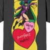 Batman A Perfect Match Crew Neck Short Sleeve Charcoal Women's T-shirt - 4 of 4