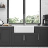 White Farmhouse Sink - 30 inch Kitchen Sink Apron-front White Ceramic Reversible Single Bowl Kitchen Farm Sinks - 3 of 4