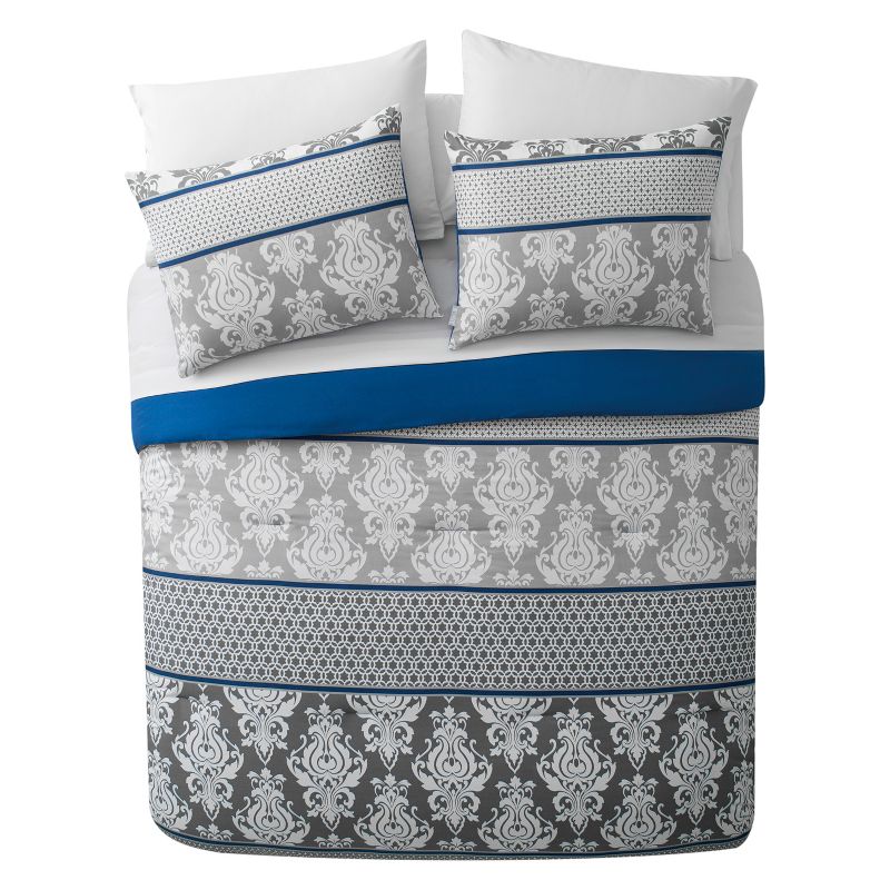 Beckham Bed in a Bag Comforter Set Blue - VCNY Home, 1 of 8