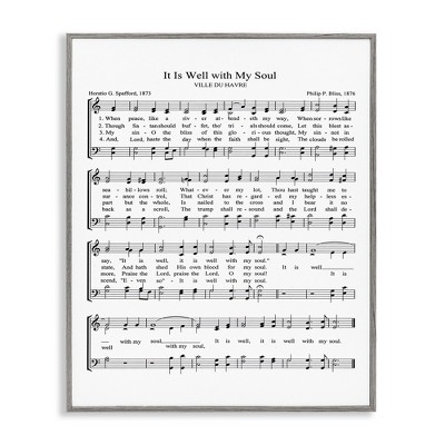 Stupell Industries Well With My Soul Sheet Music, 24" x 30"