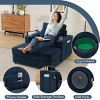 Accent Chair Modern Style with Storage Ottoman, USB Ports, Cup Holders for Living Room 42.5" Wide - 3irtyhousy - 3 of 4