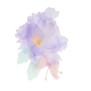 Unique Bargains Flowers Pattern Hair Clip 4.53"x3.94" Vine Purple 1 Pc - 1 of 4