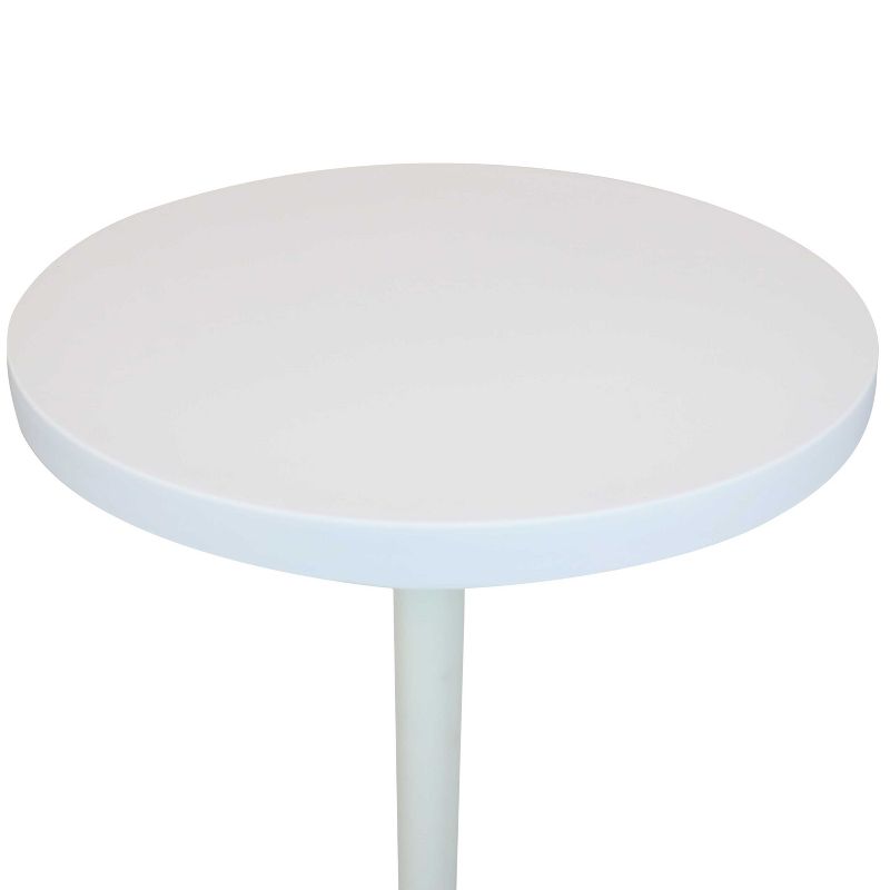 Sunnydaze 45"H Round Plastic All-Weather Commercial-Grade Patio Bar Table with Foldable Design, White, 4 of 11