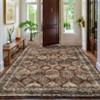 Vintage Oriental Printed Distressed Rug Washable Thin Low Pile Area Rugs for Living Room Indoor Retro Non Slip Soft Carpet for Bedroom - 4 of 4