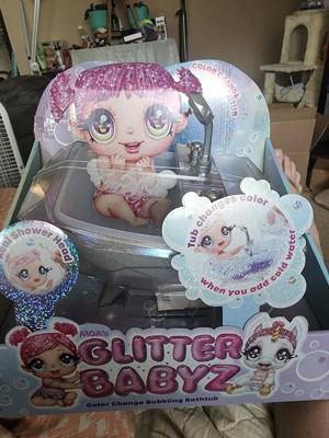 Glitter Babyz Selena Stargazer with 3 Magical Color Changes Baby Doll -  Pastel Purple Glitter Hair