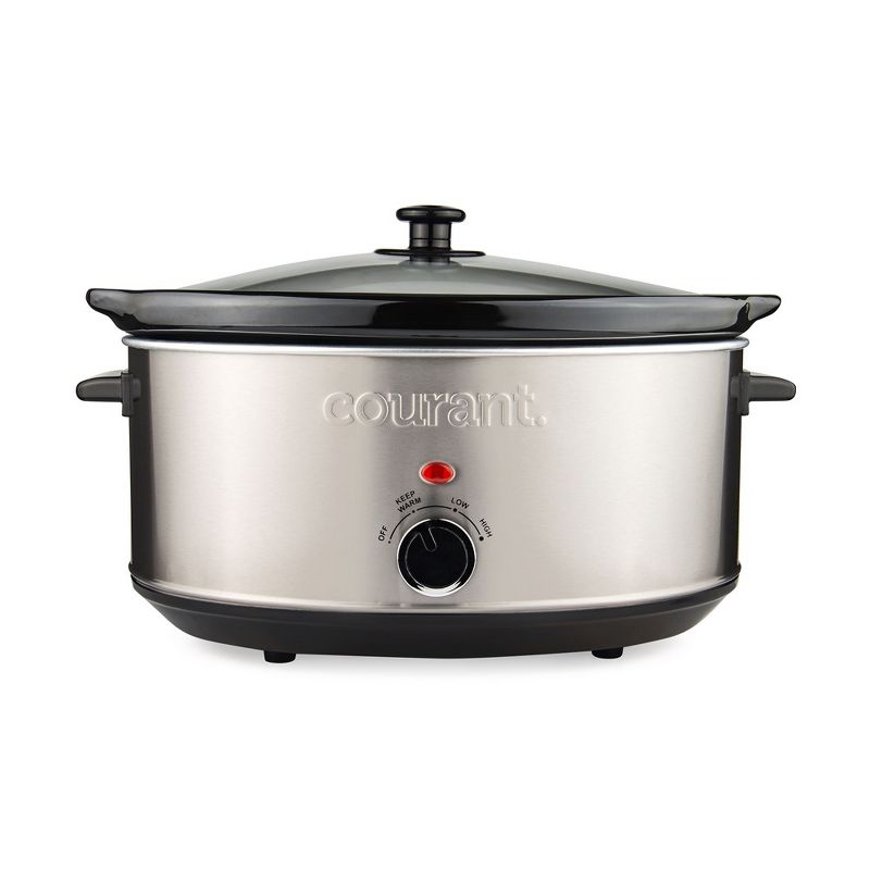 Courant 7.0 Quart Oval Slow Cooker, Stainless Steel, 1 of 8